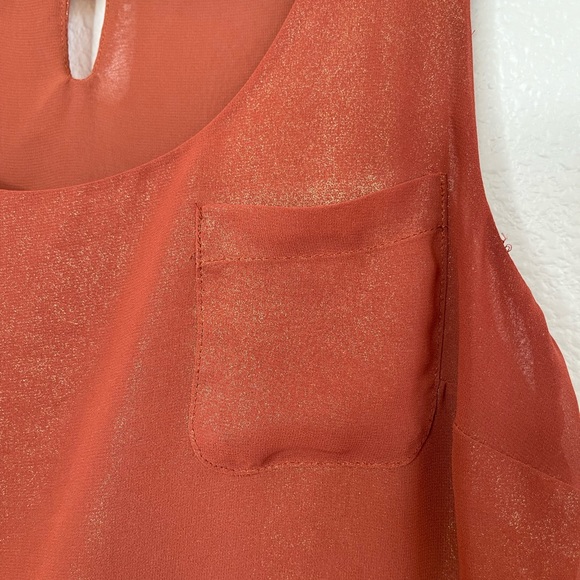 Apt.9 Sparkle Burnt Orange Tank SZ M - Picture 3 of 7
